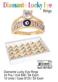 Diamante Lucky Eye Rings